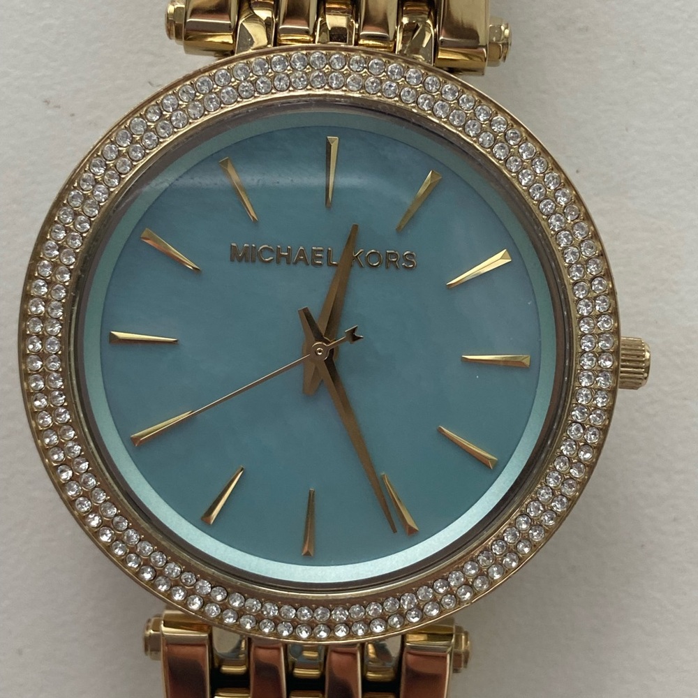Michael Kors Gold Watch with Turquoise Face